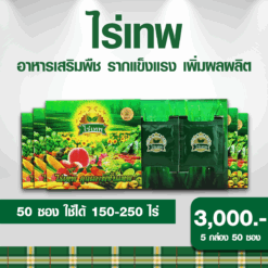 ไร่เทพ 5 กล่อง (50 ซอง) รากดี พืชโตไว เพิ่มผลผลิต ลดปุ๋ยได้ 70%