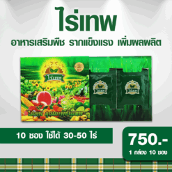ไร่เทพ 1 กล่อง (10 ซอง) รากดี พืชโตไว เพิ่มผลผลิต ลดปุ๋ยได้ 70%